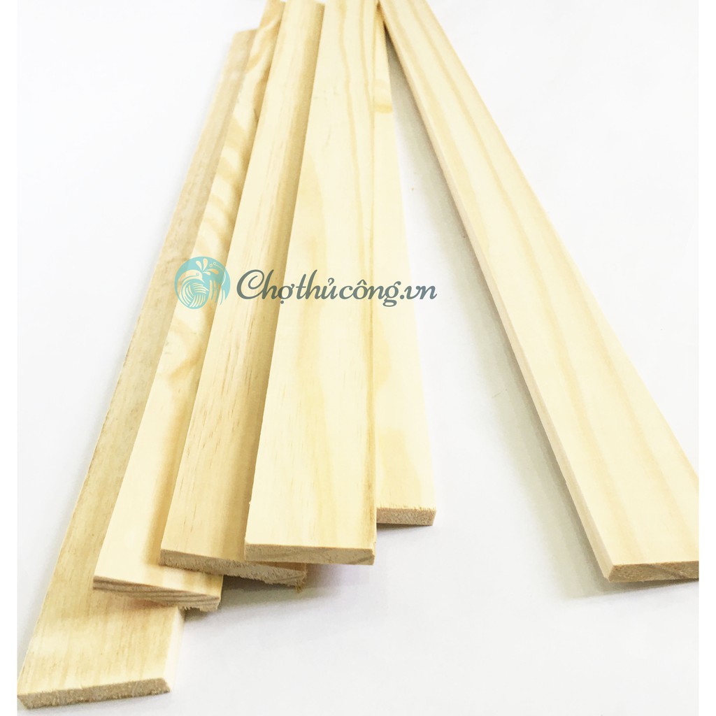 Combo 10 thanh gỗ thông  làm DIY / handmade / Mộc KT R4.5xD70cm