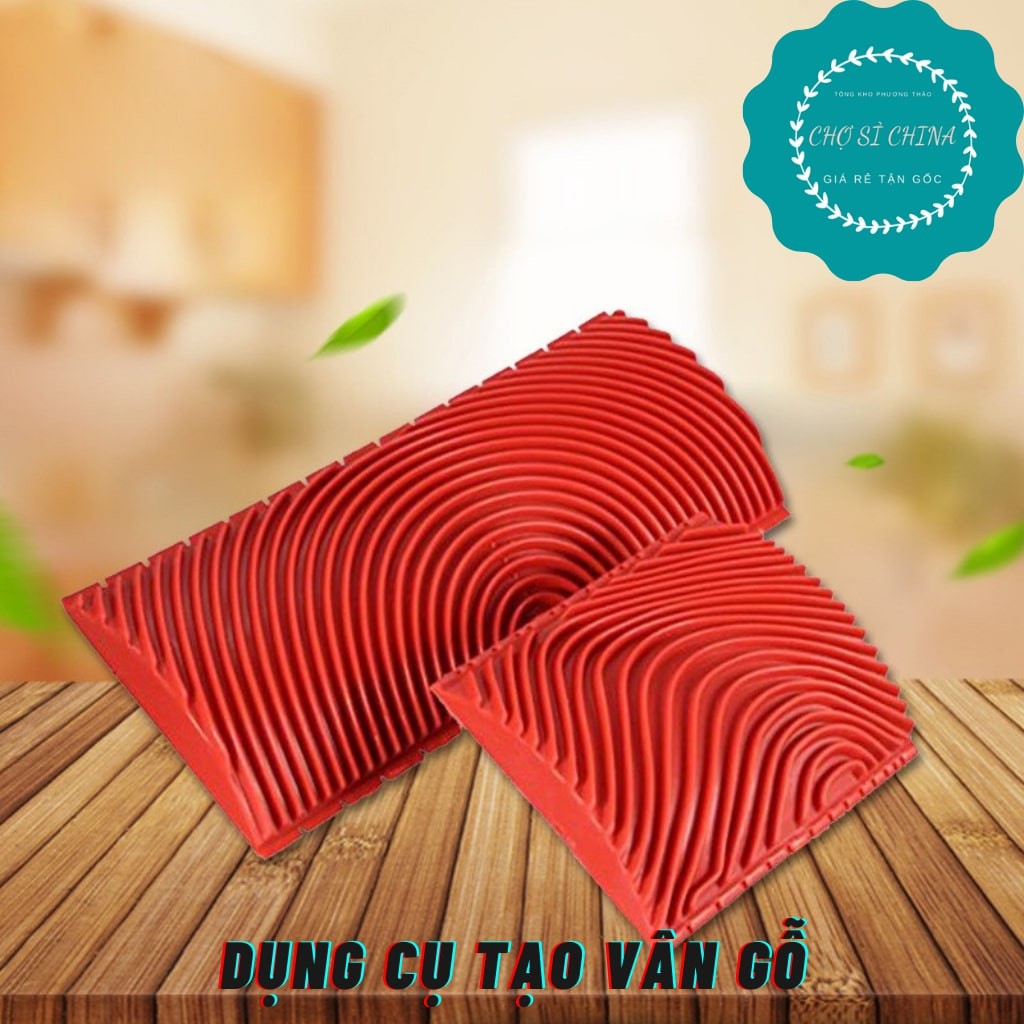 Dụng cụ tạo vân gỗ, cọ sơn giả vân gỗ hộp 2 miếng kích thước 7,5cm và 15cm.