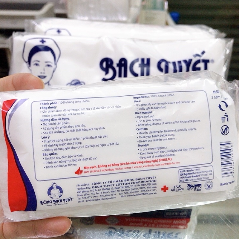 Bông Gòn Bạch Tuyết thấm nước 100g-45g-25g