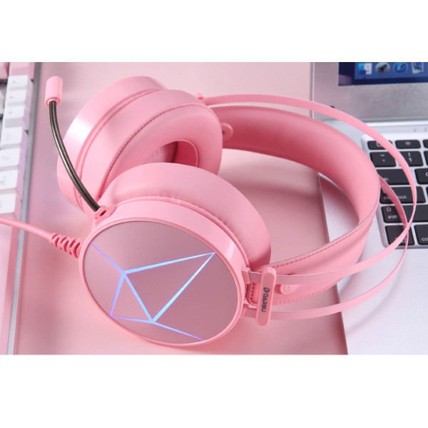 Tai Nghe Gaming DAREU EH722s Pink Âm Thanh 7.1 Jack USB - Tai Nghe Màu Hồng Led RGB - CHÍNH HÃNG DAREU