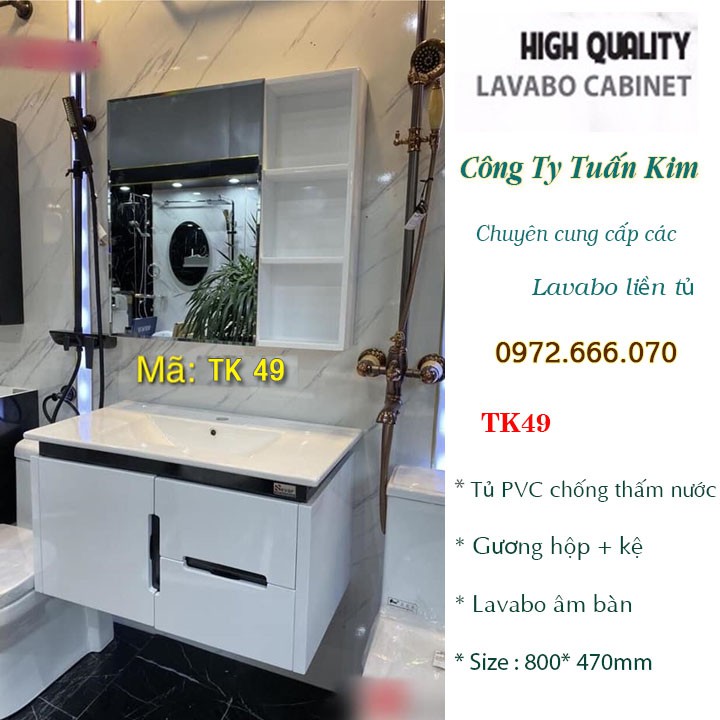 Bộ lavabo liền tủ TK49