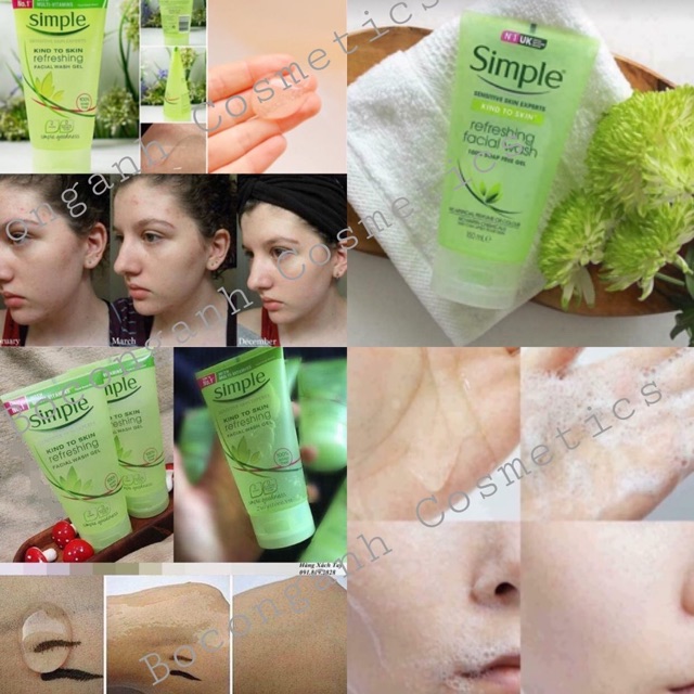 GEL RỬA MẶT SIMPLE KIND TO SKIN REFRESHING FACIAL WASH