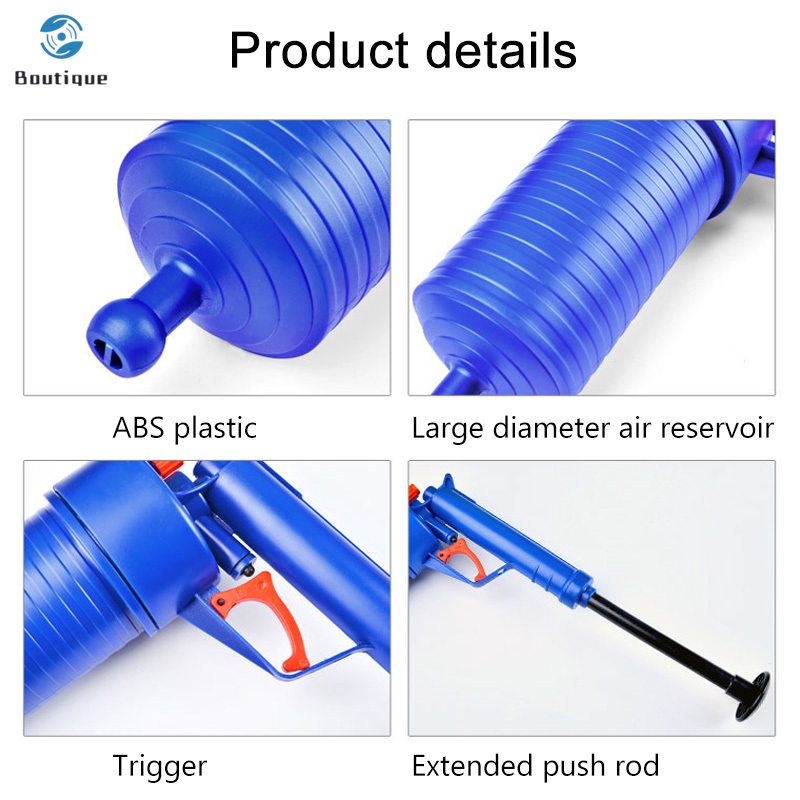 ✿♥▷ High Pressure Air Drain Blaster Pump Plunger Sink Pipe Clog Remover Toilets Bathroom Home Tool