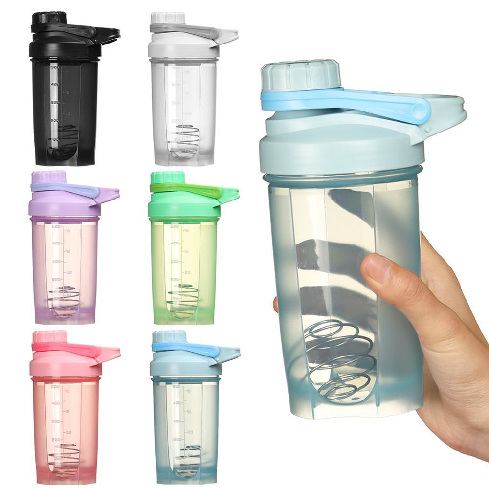 Bình Lắc 500ml Bằng Nhựa Kèm Dây Và Bóng Khuấy Tiện Dụng Cho Nam Và Nữ