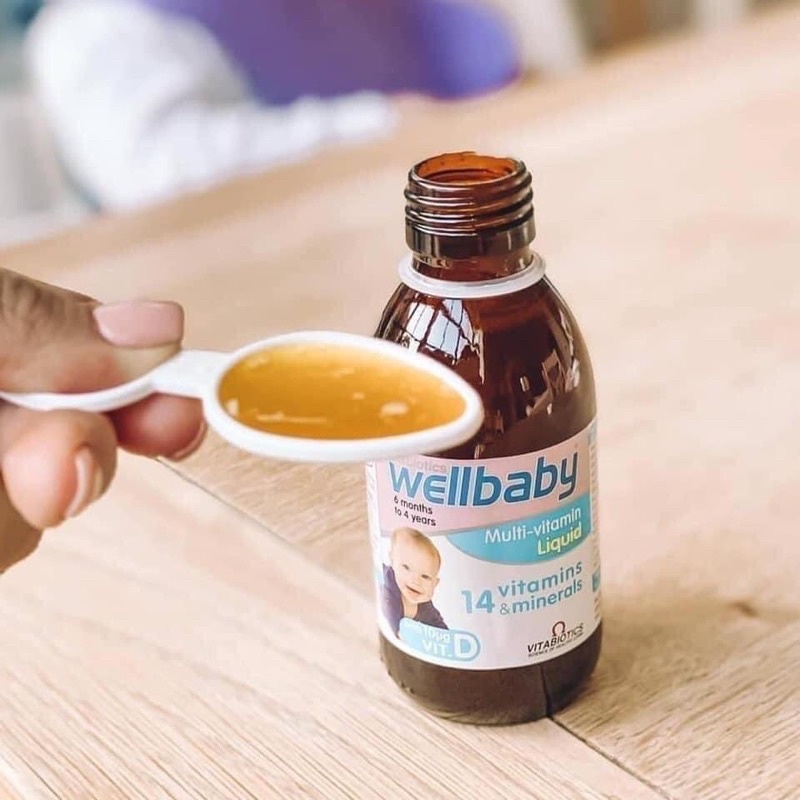 Vitamin tổng hợp cho bé Wellbaby (6 tháng - 4 tuổi)/Wellkid (4-12 tuổi) Multivitamin Liquid, Anh (150ml) - ALISA