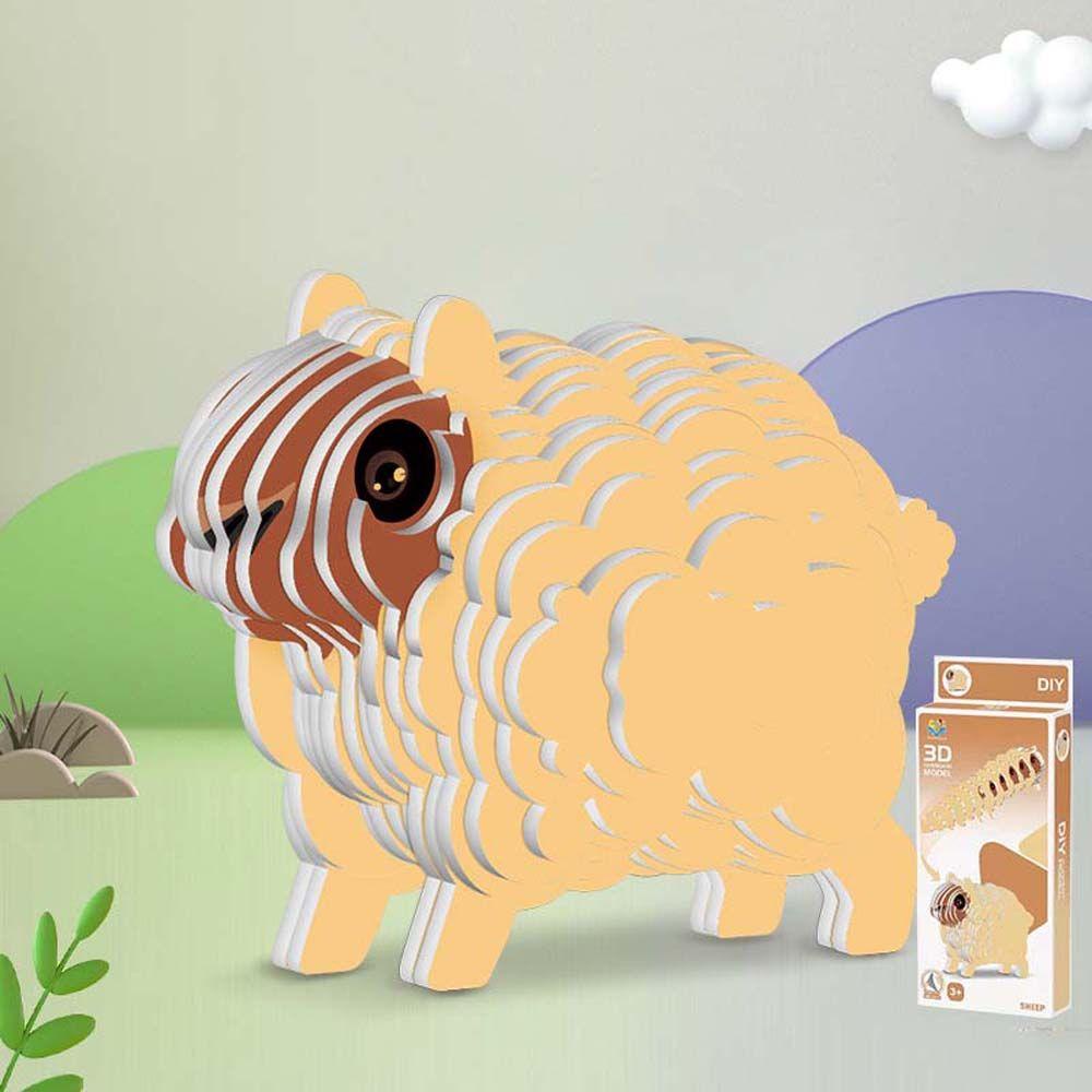 IVORY Bộ Xếp Hình 3D Hình Động Vật Bằng Giấy Độc Đáo