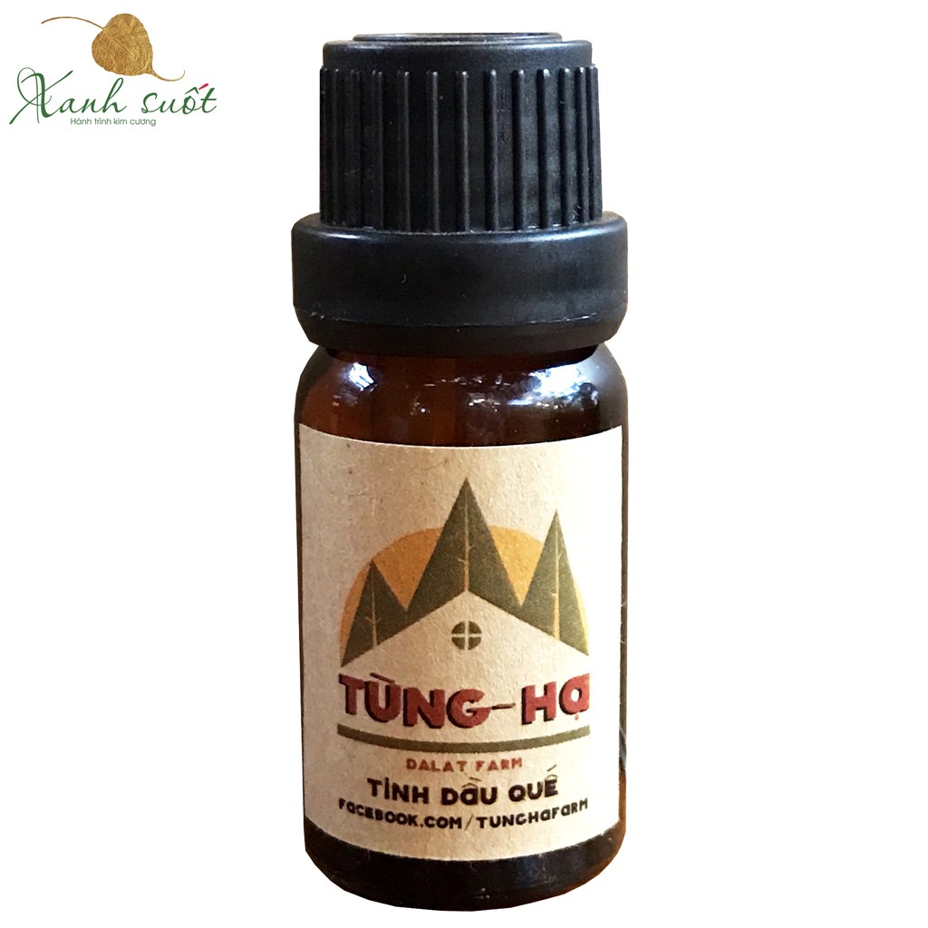 [Tùng Hạ Farm] Tinh dầu Quế nguyên chất 10ml - Thơm Sâu- Ấm Nóng [Xanh Suốt]