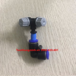 Béc phun sương 4 cửa Nâu lèm cút L ( béc cuối)