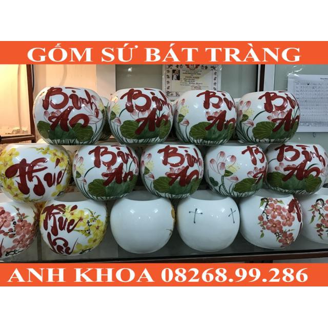 Combo 1 đèn tinh dầu size to và 5 tinh dầu tự chọn hương - Gốm sứ Bát Tràng Anh Khoa