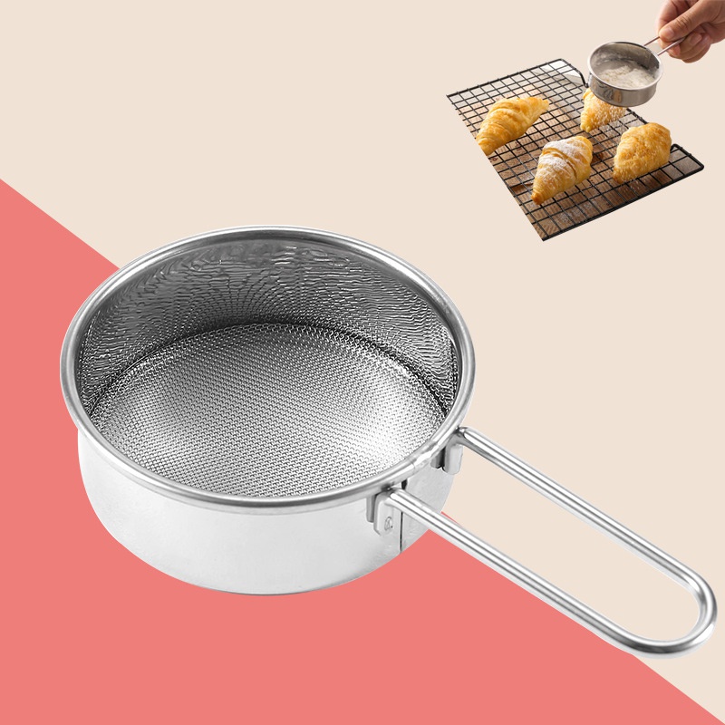 Dụng Cụ Rây Bột Ca Cao / Bột Làm Bánh Đa Năng Bằng Thép Không Gỉ