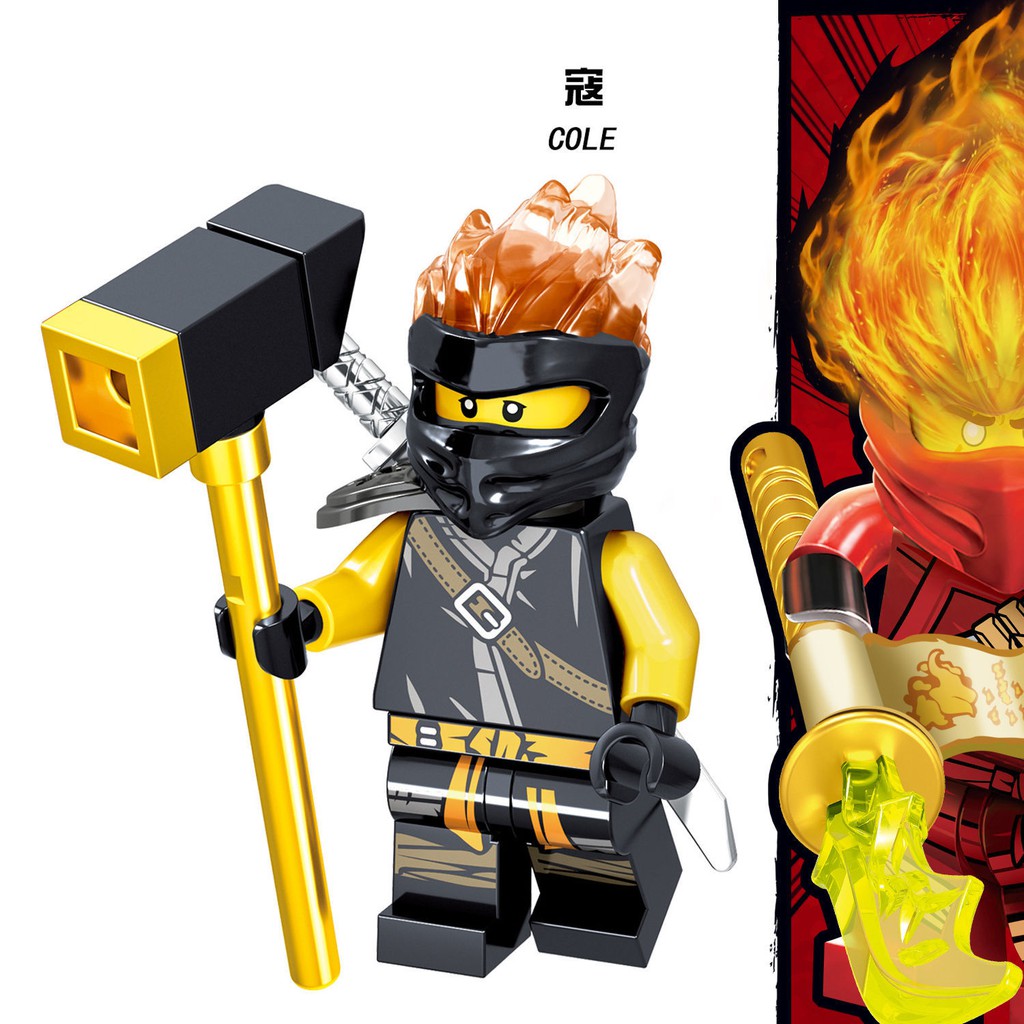 LEGO Mô Hình Mini Ninjago 5 Lloyd 6 Zan 7 Kai 8 4-10 Tuổi