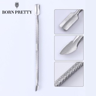 BORN PRETTY Cây sủi da hai đầu bằng thép không gỉ chuyên dụng cho làm nail