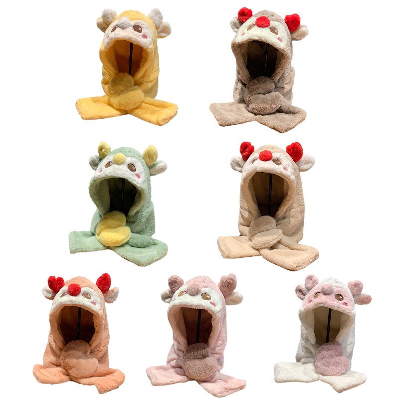 Mũ Trùm Đầu Kèm Khăn Choàng Chống Gió Thời Trang Cho Ba Mẹ Và Bé