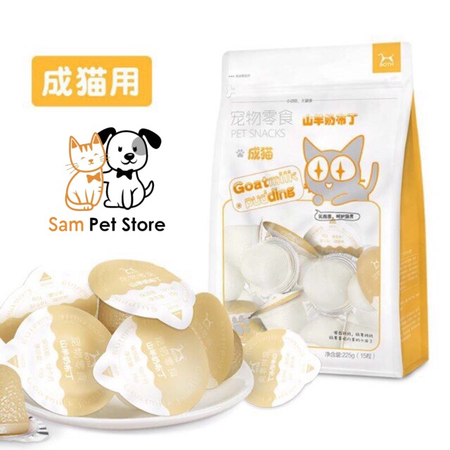 Pudding Thạch sữa dê cho chó mèo gói 15 viên
