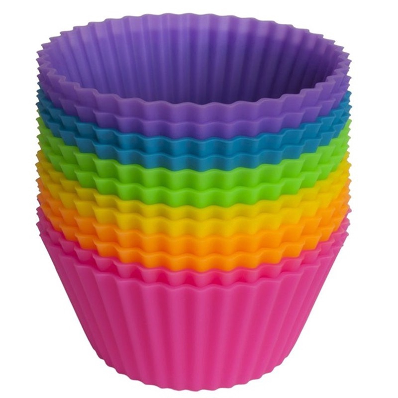 1 Khuôn Silicone Làm Bánh Cupcake Hình Trái Tim / Ngôi Sao / Trái Tim