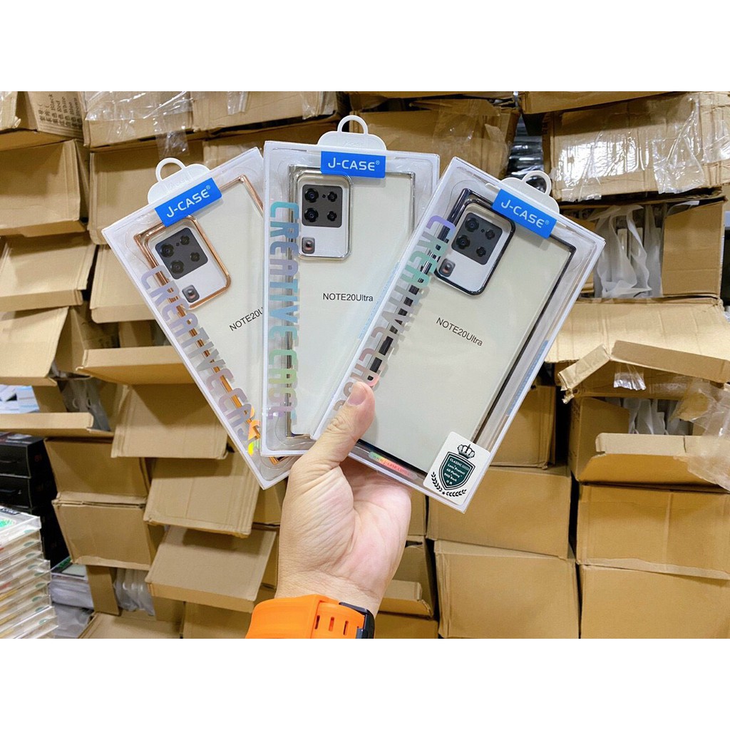 Ốp lưng Note 20 Ultra dẻo trong suốt viền màu tạo điểm nhấn sang chảnh, hàng chính hãng không ố vàng