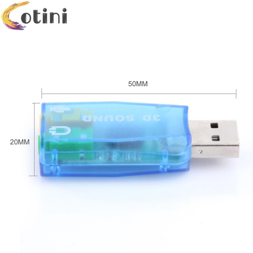 Card Âm Thanh 3d Usb Cho Máy Tính