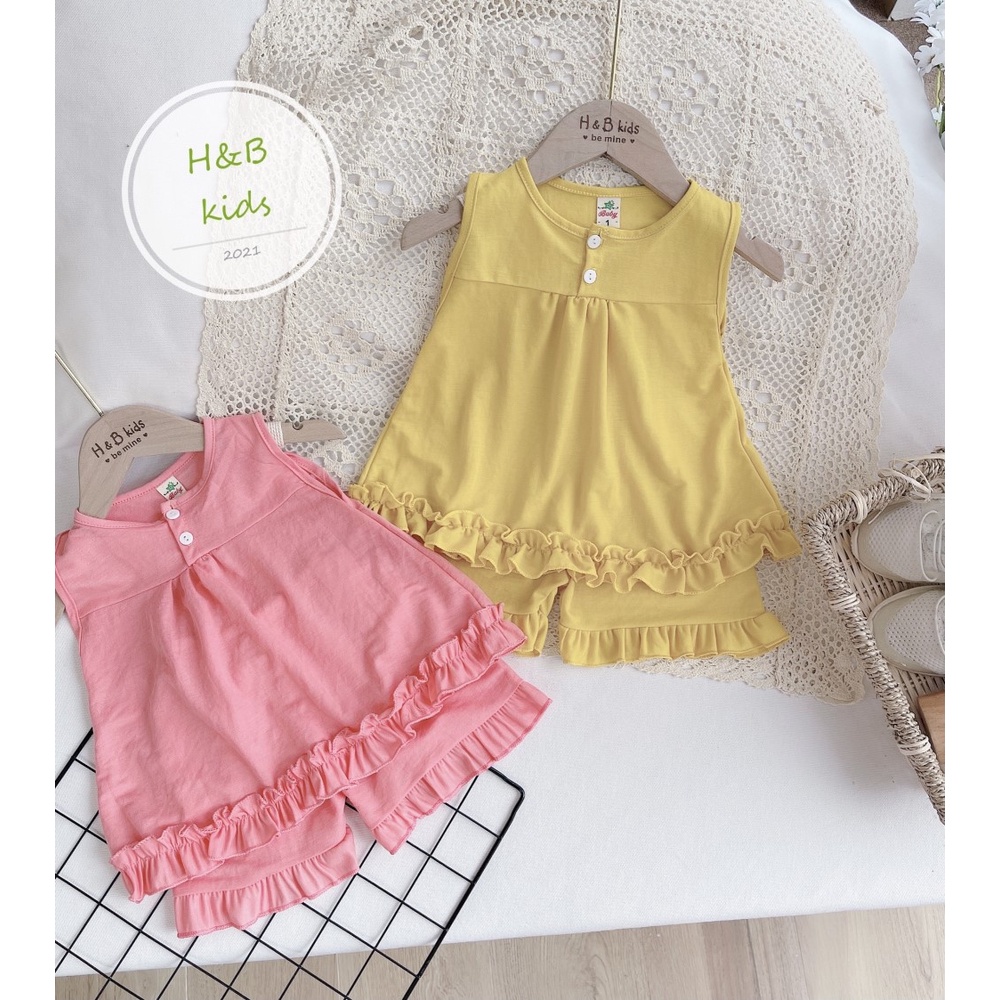 Bộ đũi xinh sịn kiểu dáng baby doll dễ thương cho bé gái mùa hè