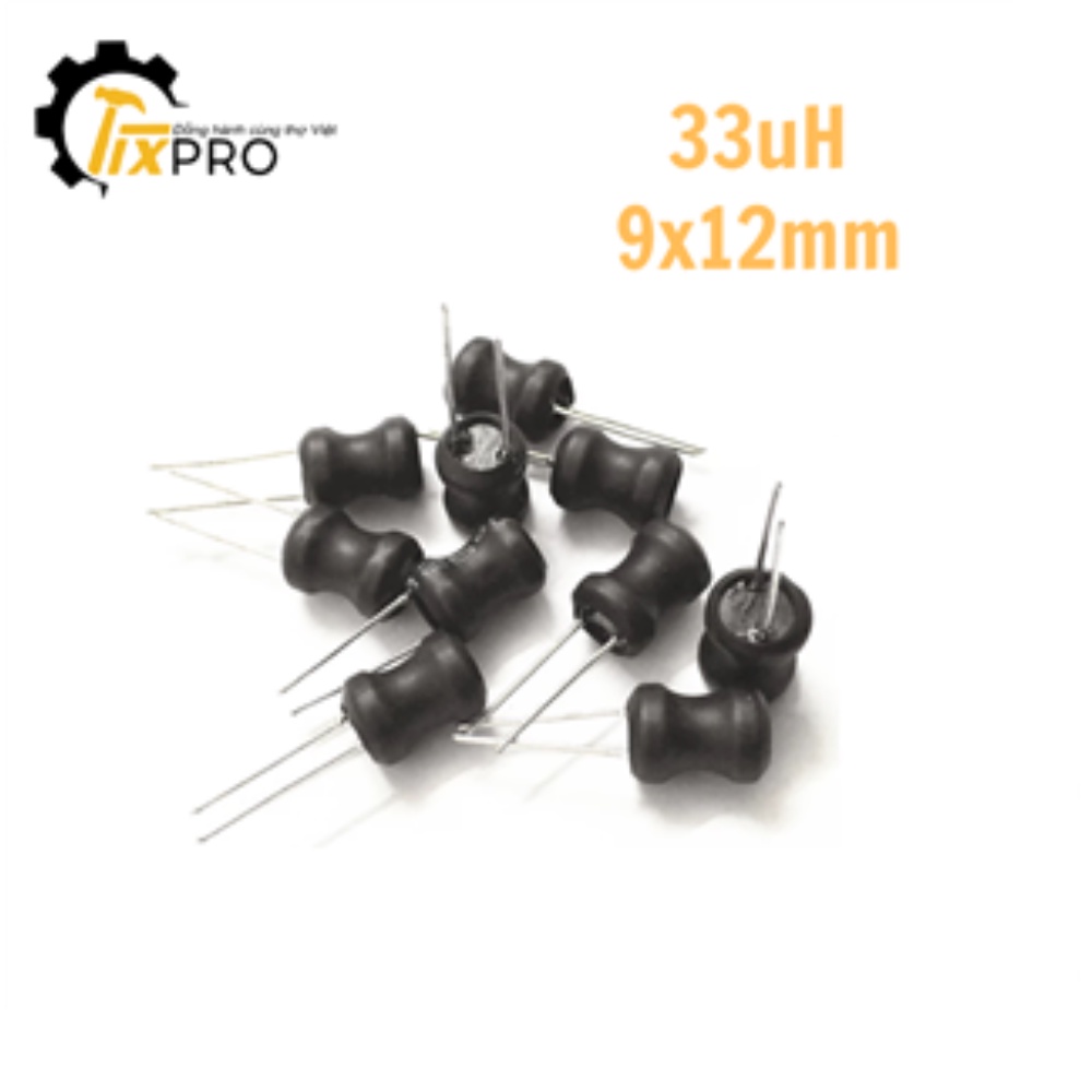 Cuộn cảm cắm 33uH 9x12mm 0912 chất lượng tốt - Fixpro