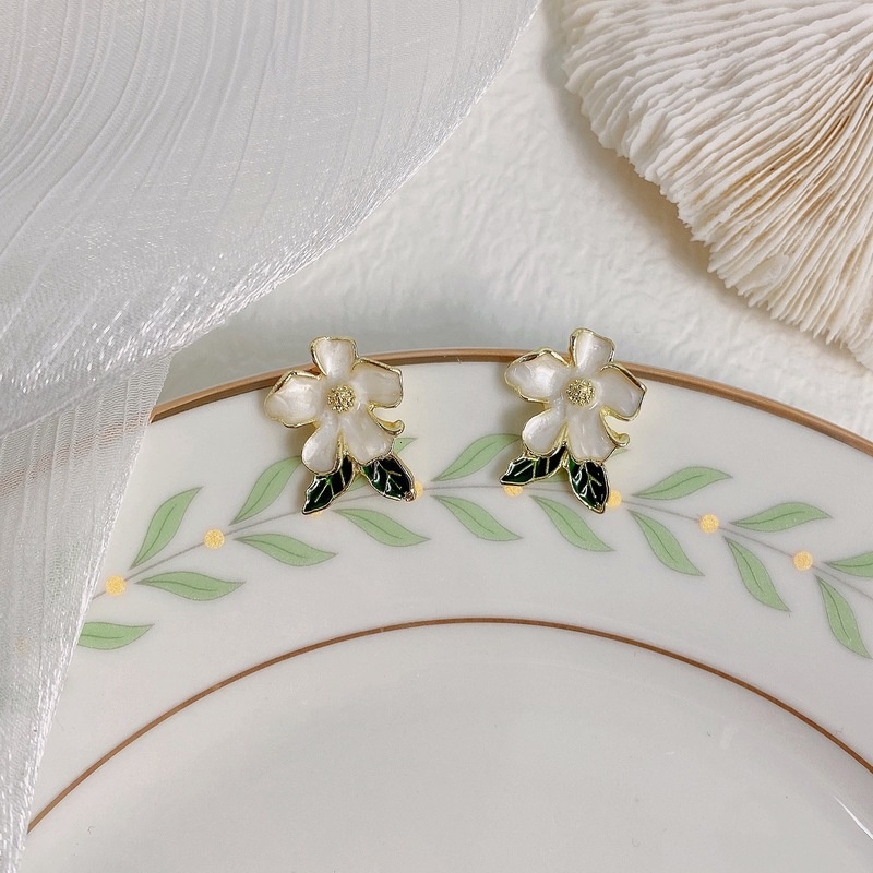 Bông Tai Mạ Bạc 925 Hình Hoa Thanh Lịch Cho Nữ