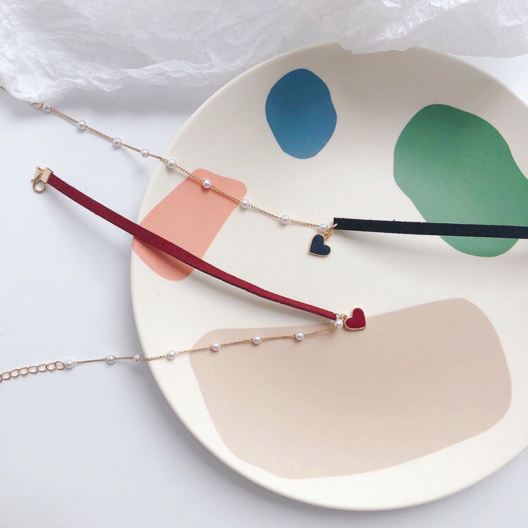 Choker cách điệu mặt trái tim (Vòng đeo cổ nữ) - Mã AM05