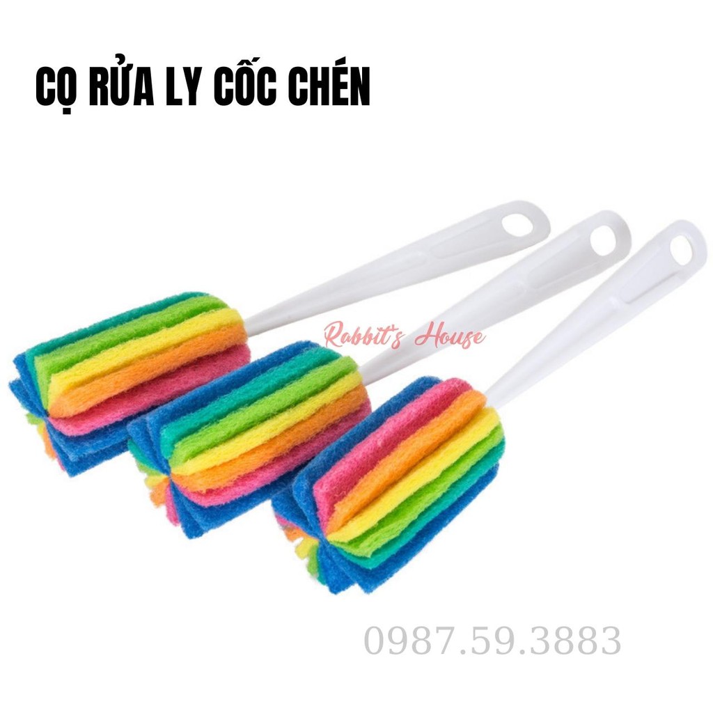 Cây Cọ Rửa Cốc Chén Bình Sữa Cọ Ly ( Xốp 7 Màu )