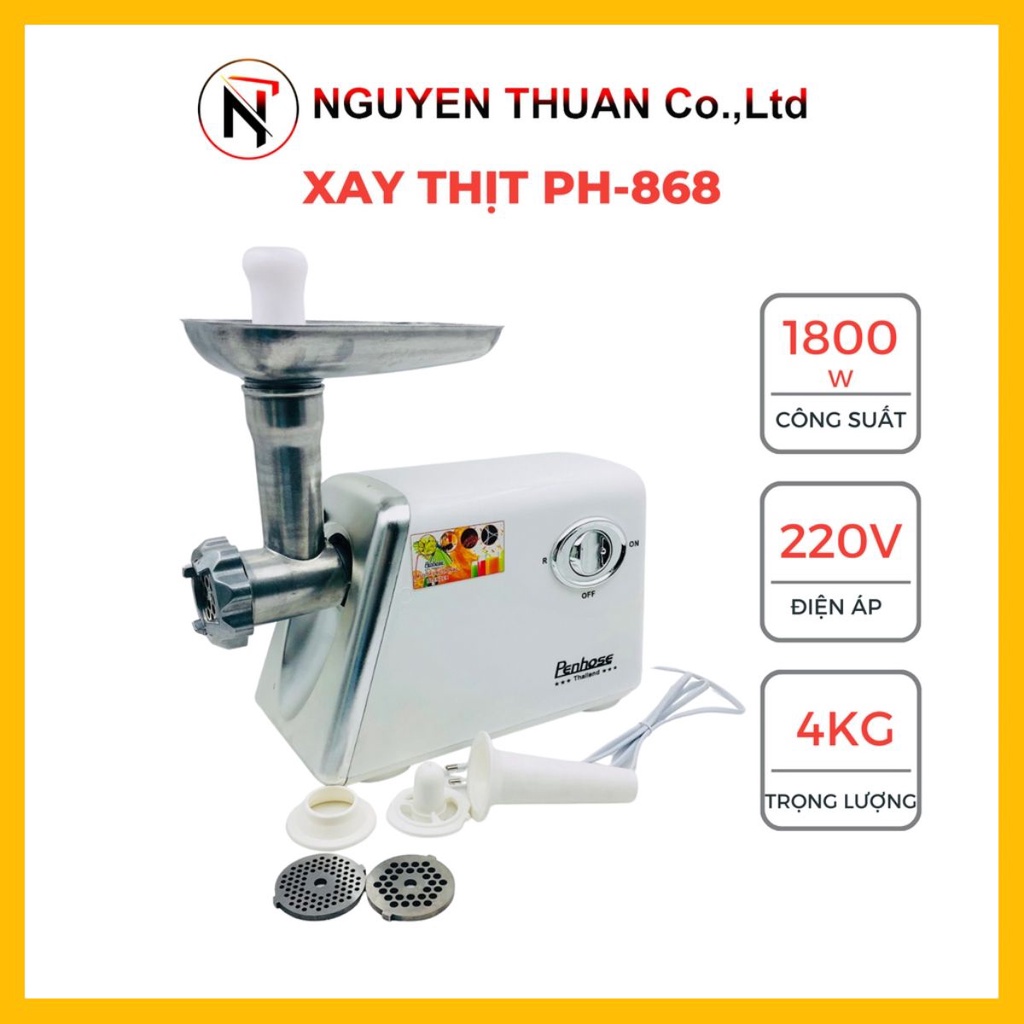 Máy xay thịt đa năng thực phẩm cối xay 1800W Penhose PH-868