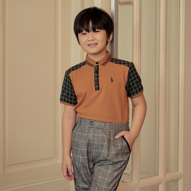 Áo polo cộc tay kẻ caro thiết kế 137Kids chất cotton thấm hút mồ hôi tốt thoáng mát cho bé trai