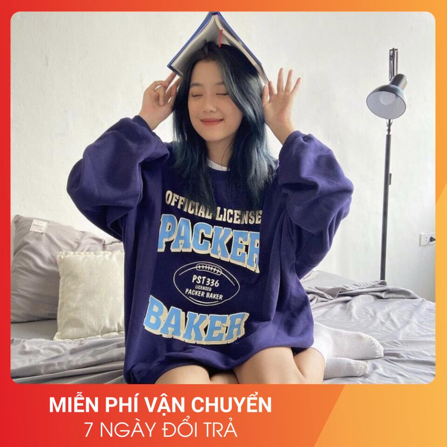 Áo nỉ xanh Baker Hàn Quốc 24 April nữ &lt;3