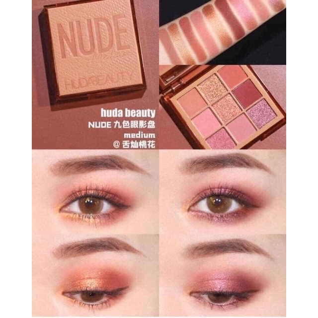 Bảng phấn mắt huda Nude Medium