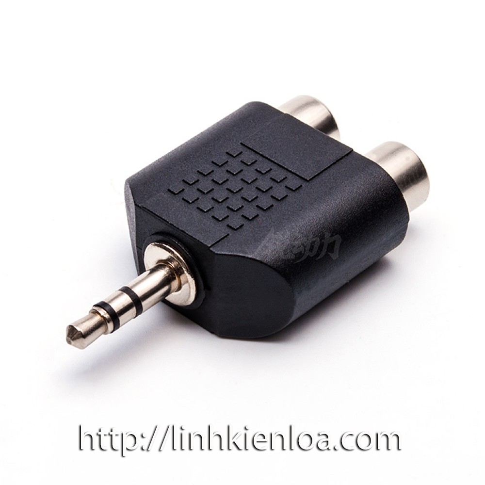 Jack cắm chuyển đổi âm thanh Jack cắm 3.5mm sang 2 đầu hoa sen AV