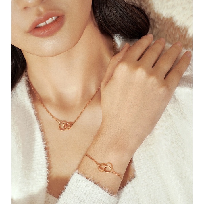 FREESHIP Lắc tay Unity DW nữ cao cấp mạ vàng 18k màu rose gold