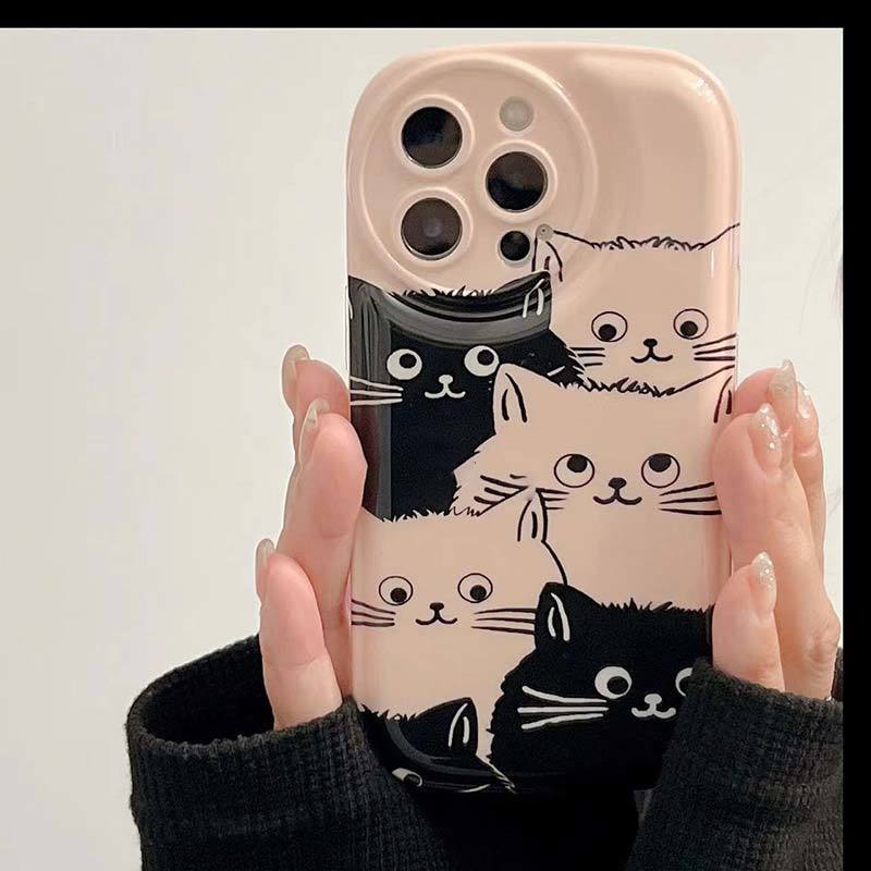 Suitable for OPPO mobile phone shell Reno7pro/reno6/5 new cartoon air  cushion shell cute cat