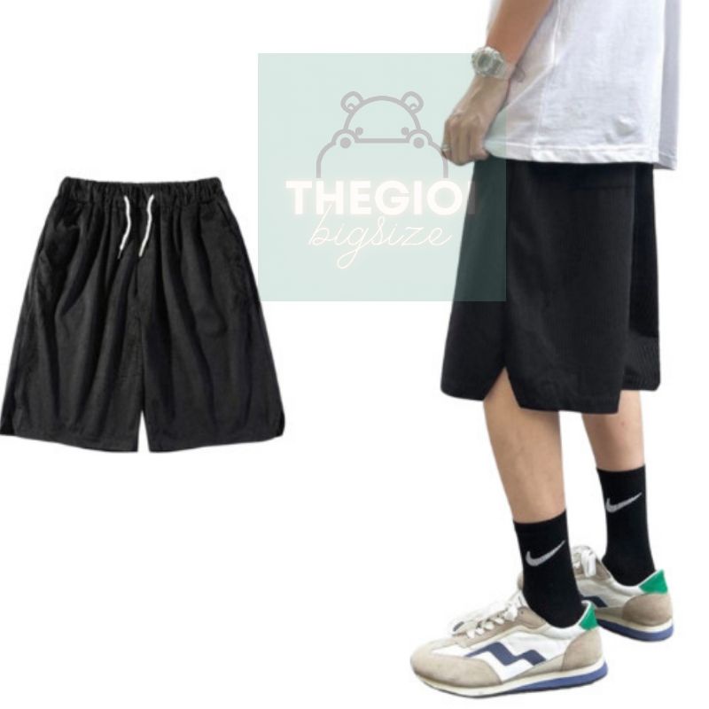 Quần short xốp xẻ lai bigsize unsex nam nữ 40kg - 95kg