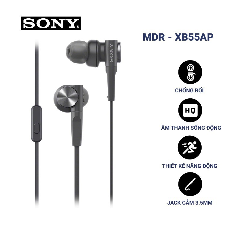 [Thanh Lý Chính Hãng] Tai Nghe Nhét Tai Sony Có Dây MDR-XB55AP Happystores