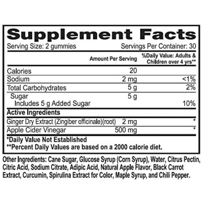 Kẹo dẻo giấm táo hỗ trợ giảm cân, detox DietWorks Apple Cider Vinegar 60 viên USA