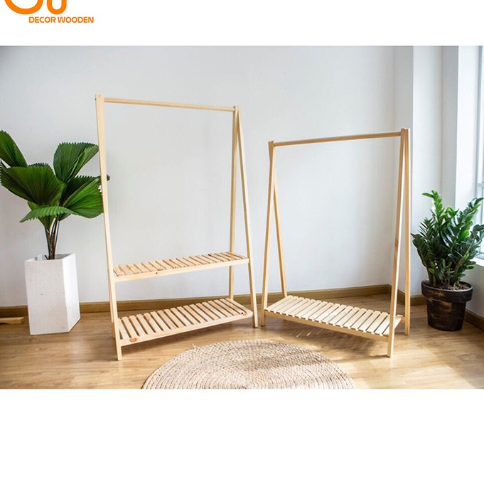 Gía Treo Quần Áo Gu Decor Wooden  - Xào Treo Đồ Nội Thất Hàn Quốc - Chất Liệu Gỗ Thông Tự Nhiên