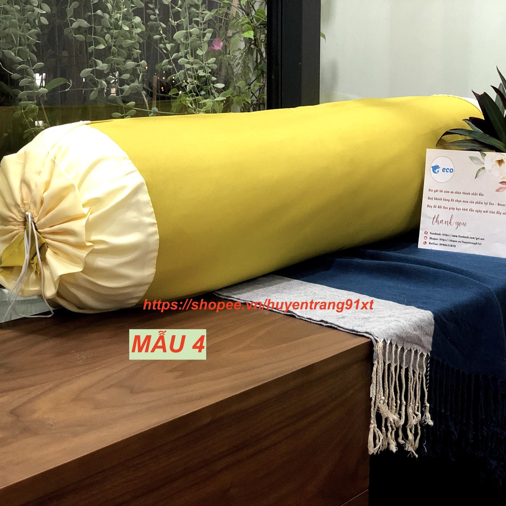 Vỏ gối ôm satin loại đẹp kt 35x100cm