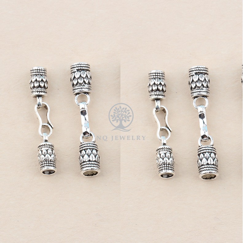 Khóa bạc chốt vòng tay hoặc mặt dây chuyền - Khóa bạc NQ Jewelry