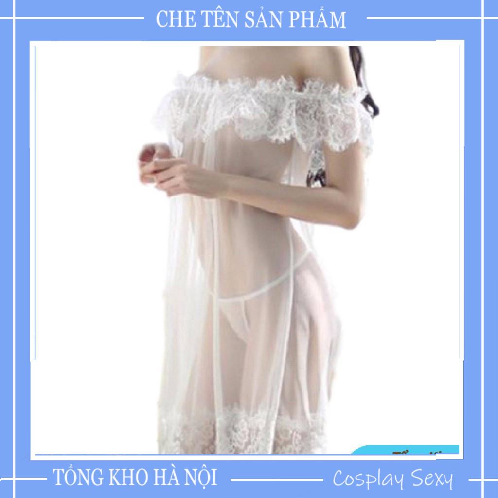 Váy Ngủ Sexy Trễ Vai Quyến Rũ, Đầm Ngủ Nữ Dáng Xuông Cosplay Sexy - Chụp Ảnh Indoor Siêu Xinh- VN906 TKVN