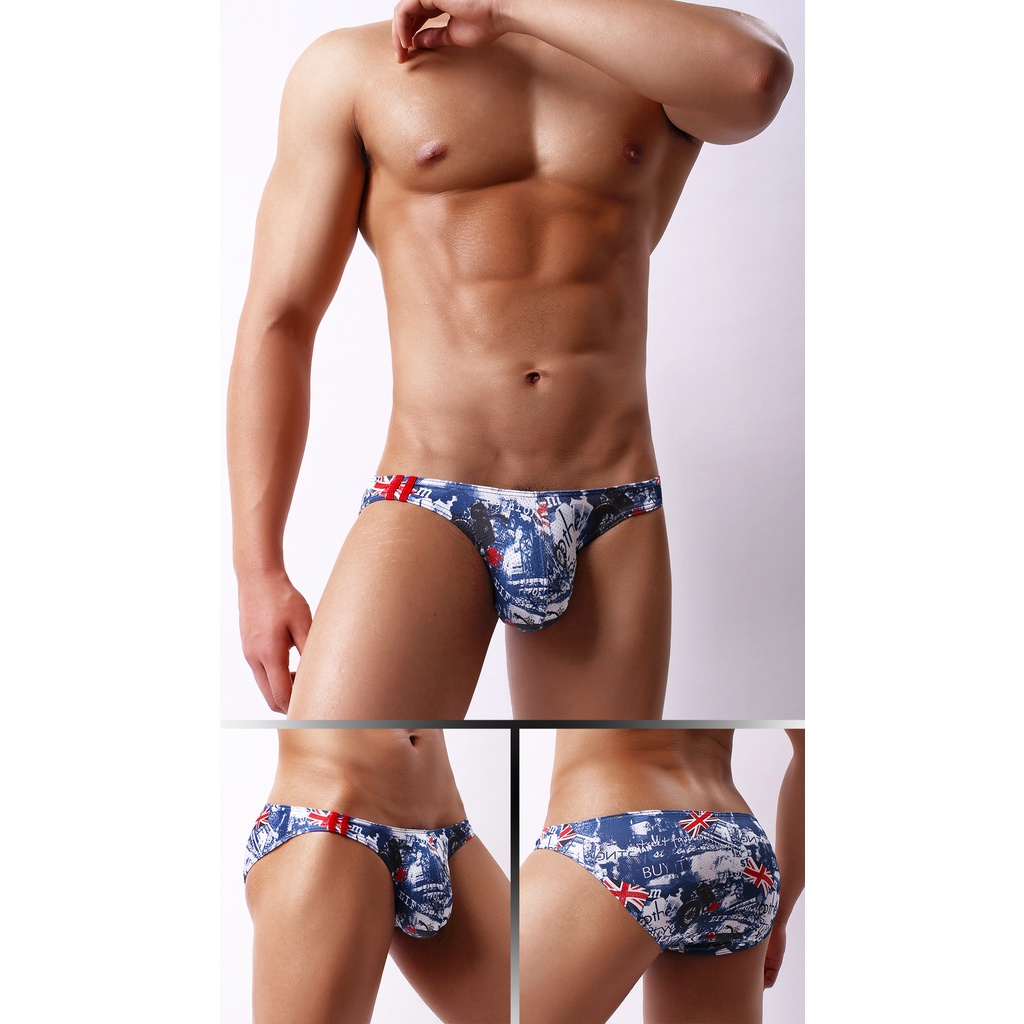 [free ship 50k + che tên đơn hàng] quần lót nam, quần lót tam giác thun lạnh họa tiết đẹp nhiều size