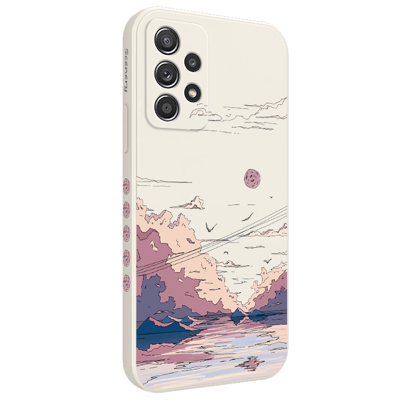 Ốp Điện Thoại Họa Tiết Phong Cảnh Anime Cho Samsung Galaxy A72 A52 A52S A42 A32 4G 5G