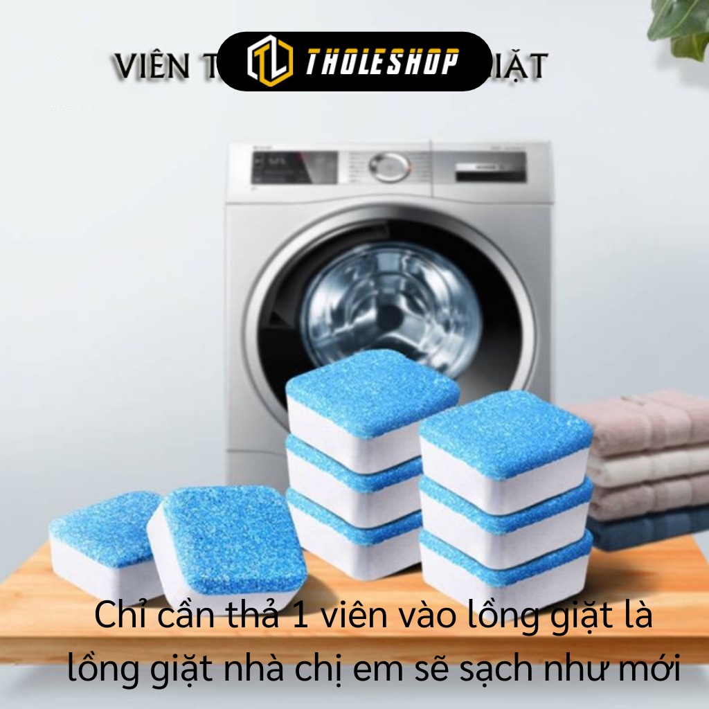 Vệ Sinh Lồng Giặt - Combo 12 Viên Sủi Làm Sạch, Diệt Khuẩn Và Khử Mùi Máy Giặt 9091