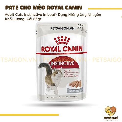 [CHÍNH HÃNG] ROYAL CANIN - ADULT CATS INSTINCTIVE PATE CHO MÈO TRƯỞNG THÀNH - GÓI 85G