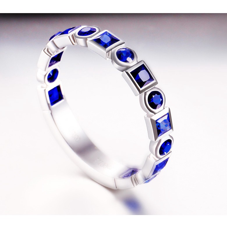 Nhẫn Kim Loại Khảm Đá Màu Thanh Lịch Sang Trọng Cho Nữ