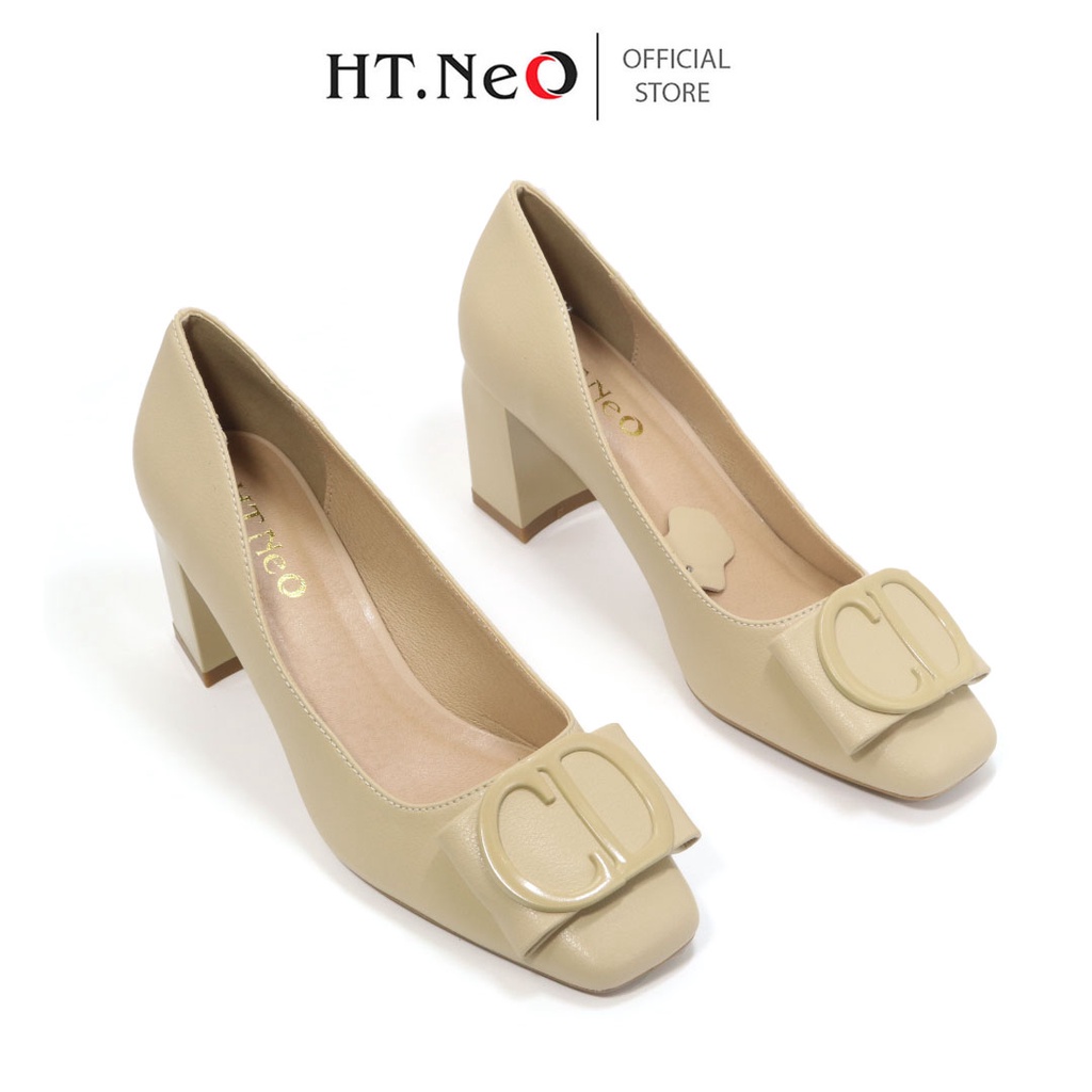 Giày cao gót nữ HT.NEO da bò thật ,gót trụ cao 6cm giúp tôn dáng tăng chiều cao ,thiết kế sang trọng ,lịch sự GC22