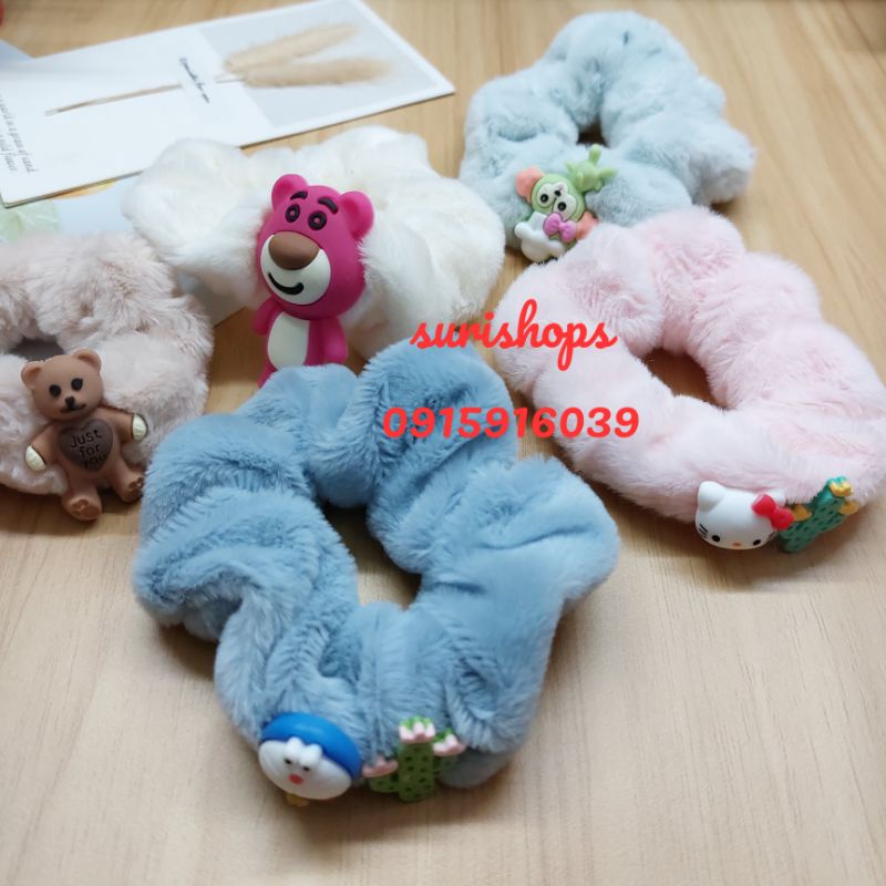 CỘT TÓC LÔNG STICKER, BUỘC TÓC SCRUNCHIES
