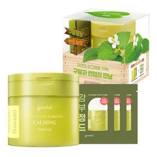 [Hàng mới về] Bộ 100 miếng toner làm dịu da mặt Goodal chiết xuất từ cây diếp cá