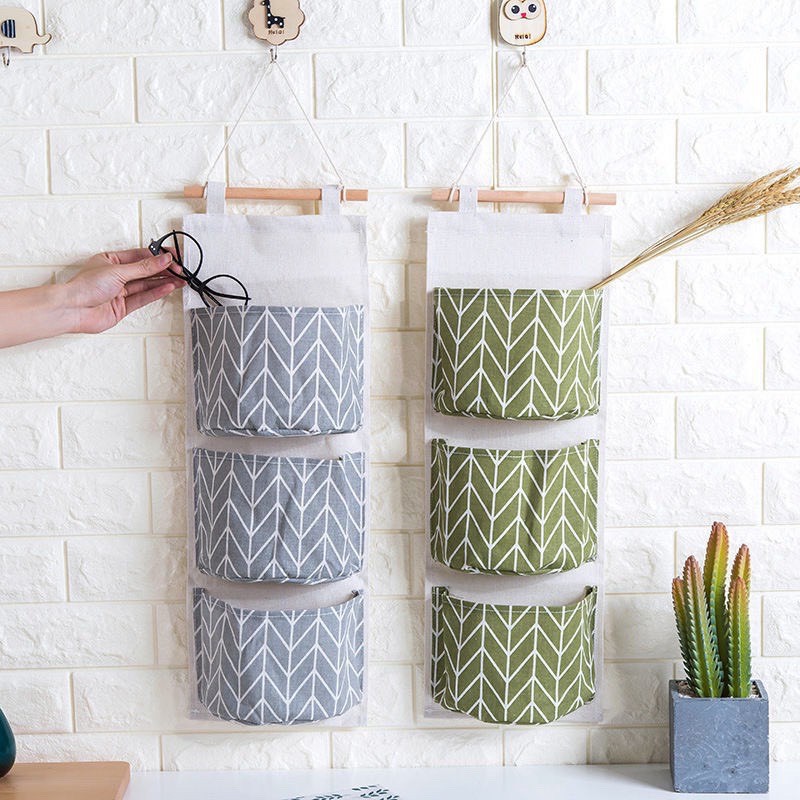 Túi Vải Đựng Đồ 3 Ngăn Tiện Dụng, Túi Treo Tường Treo Đồ, Trang Trí Bếp, Nhà Cửa Chất Không Thấm Nước 2355 LAVIO STORE