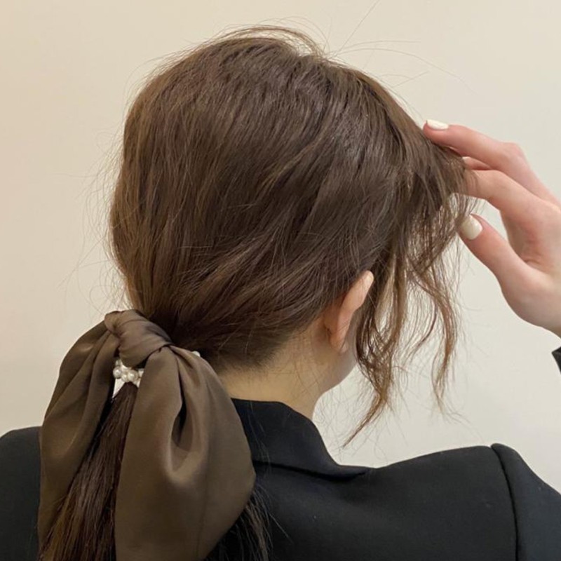 Dây Buộc Tóc Đính Ngọc Trai Giả Xinh Xắn Cho Nữ